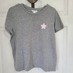 (1049) Just Be Woman's Short Sleeve T-Shirt, Size: Large Color: Grey